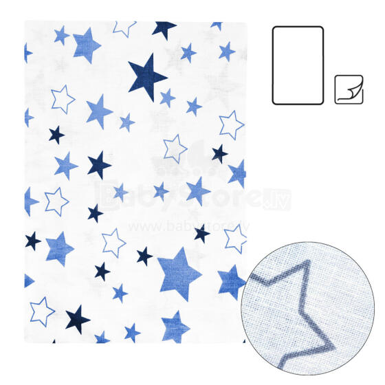 La Bebe™ Cotton 75x100 Art.184573 Stars  Bērnu kokvilnas virspalags 75x100см