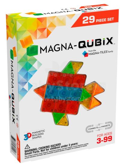 MAGNA-TILES Magnētiskais konstruktors "Magna Qubix", 29 gab.