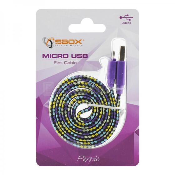 Sbox USB->Micro USB 2.0 M/M 1m colorfull blister purple