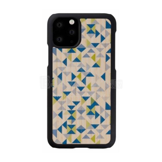 MAN&WOOD SmartPhone case iPhone 11 Pro blue triangle black