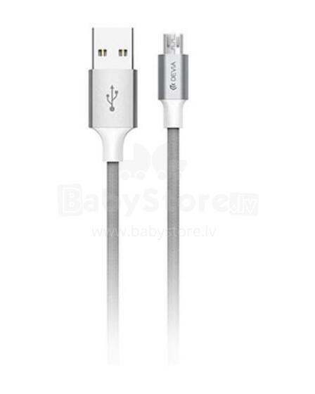 Devia Pheez Series Cable for Micro USB (5V 2.4A, 2M) grey