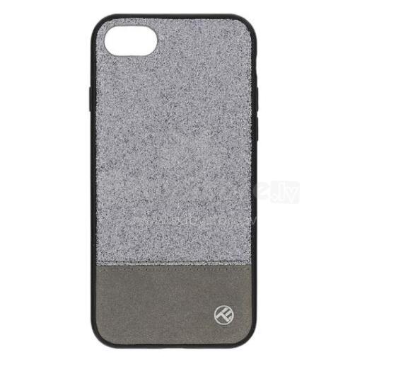 Tellur Cover Synthetic Leather Glitter II for iPhone 8 silver