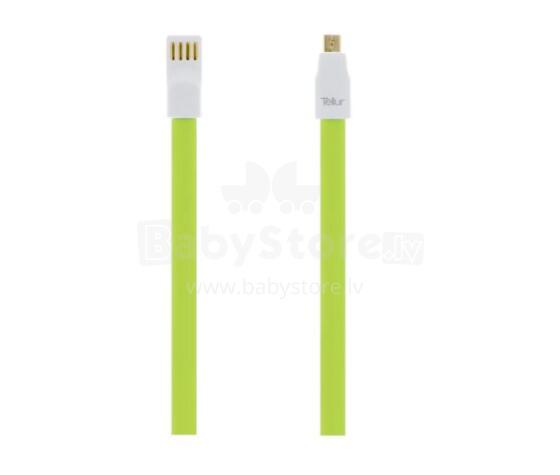 Tellur Data Cable Magnetic USB to Micro USB 1.2m Green