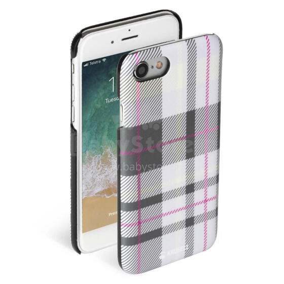 Krusell Limited Cover Apple iPhone 8/7 plaid light grey