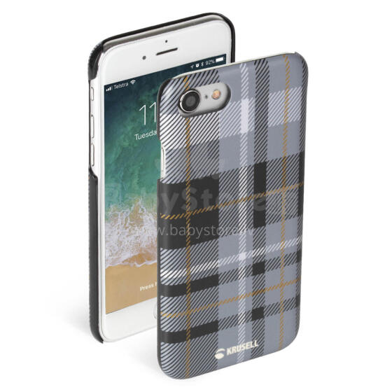 Krusell Limited Cover Apple iPhone 8/7 plaid dark grey