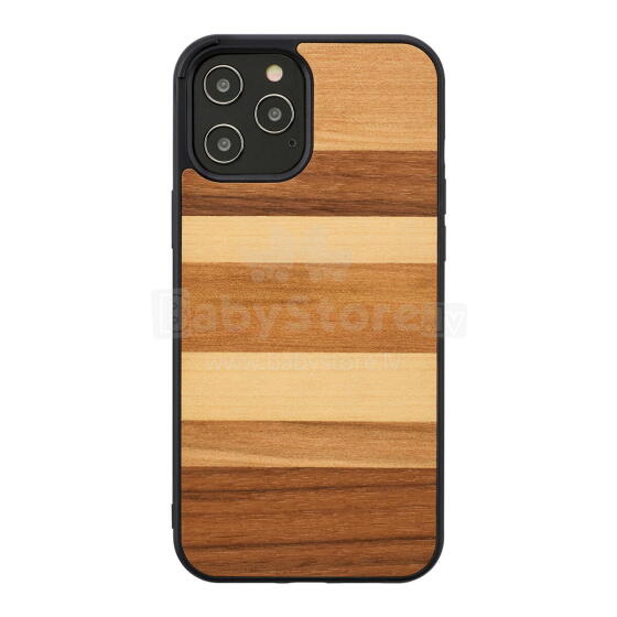 MAN&WOOD case for iPhone 12/12 Pro sabbia black