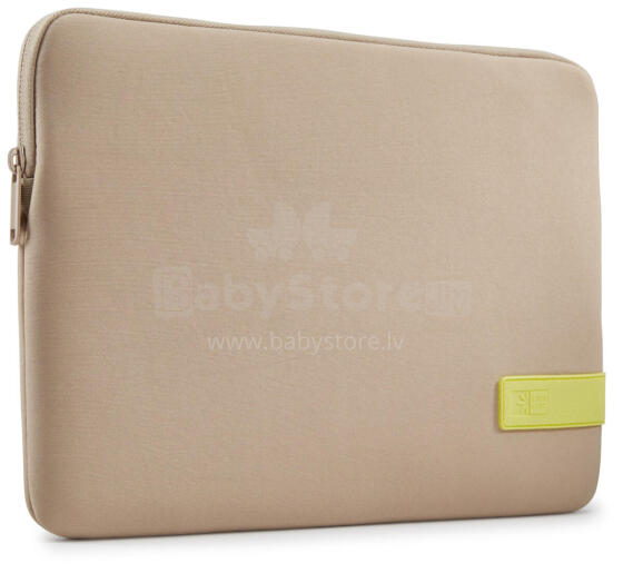 Case Logic 4689 Reflect Laptop Sleeve 13.3 REFPC-113 Plaza Taupe/Sun-Lime