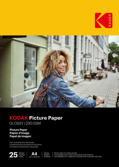 Kodak Picture Paper 230g 11.8 mil Glossy A4x25 (9891266)