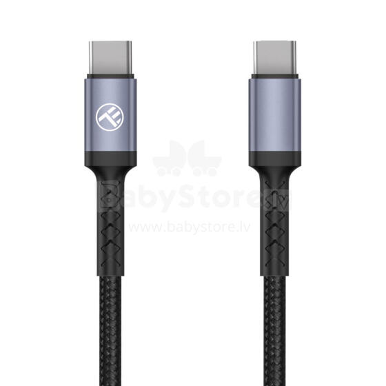 Tellur Type-C to Type-C Cable 3A PD60W 2m Nylon Black