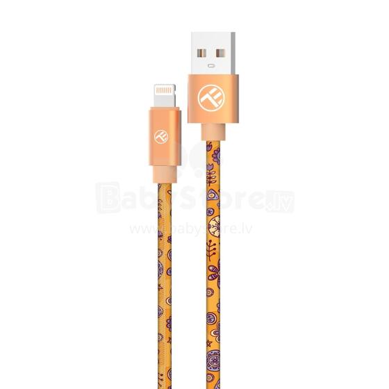 Tellur Graffiti USB to Lightning Cable 3A 1m Orange