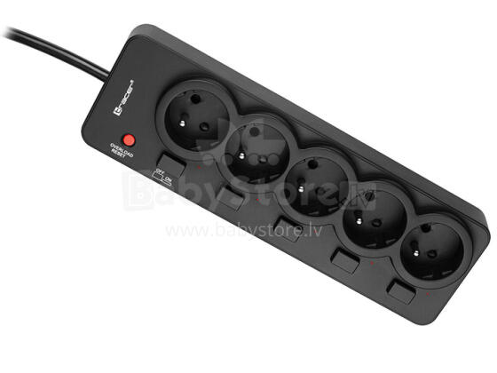 Tracer 46976 PowerGuard 1.8m Black (5 Outlets)