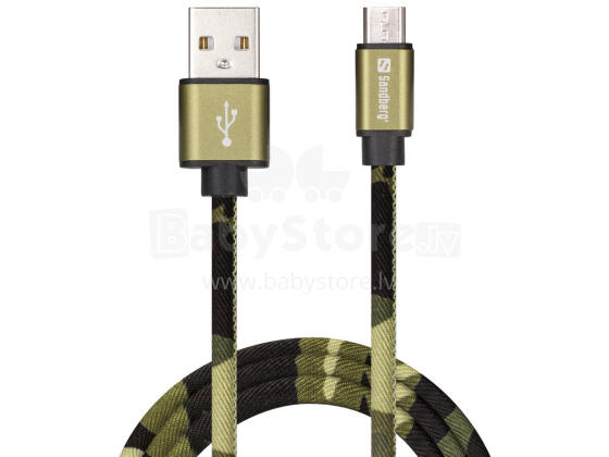 Sandberg 441-15 MicroUSB Green Camouflage 1m