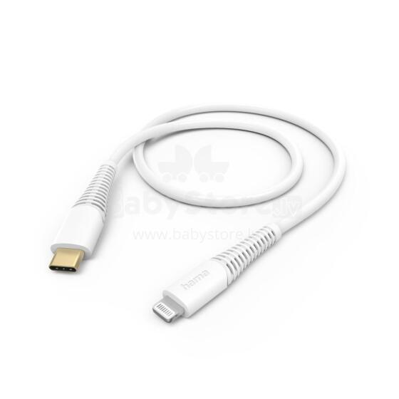 Hama 00201603 Charging Cable, USB-C - Lightning 1.5m white