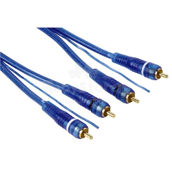 Hama 00062417 RCA Cable, 2 plugs - 2 plugs with remote line, 5m blue