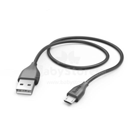 Hama 00173610 Charging/Data Cable, Micro-USB 1.4m Black