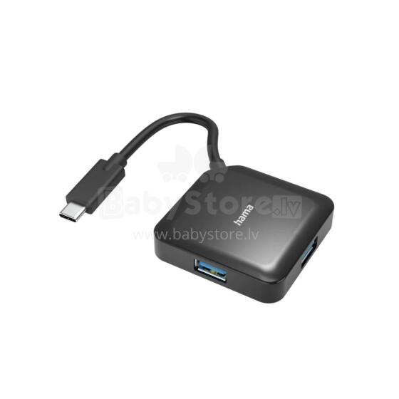 Hama 00200112 USB Hub 3.0 4-port Type-C Black