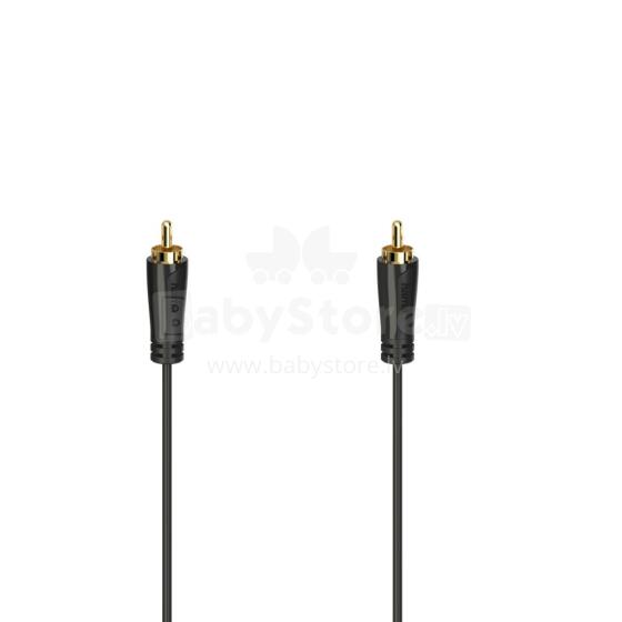 Hama 00205148 Video Cable, RCA plug - RCA plug, gold-plated 1.5m