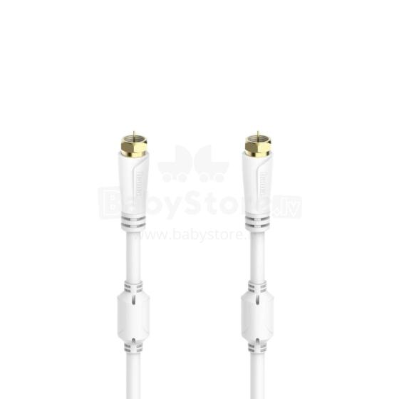 Hama 00205251 SAT Connection Cable, F-Plug - F-Plug, Gold-Plated 1.5m 100dB