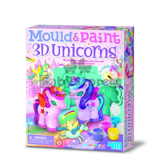 4M 3D Mould & Paint DIY set Glitter Unicorns