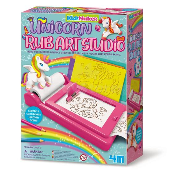 4M KidzMaker DIY set Unicorn Rub Art Studio