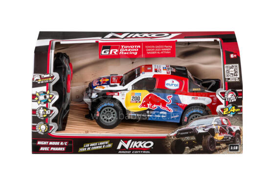 NIKKO R/C Automašīna Dakar Toyota Gazoo Racing - Al-Attiyah, mērogs 1:18