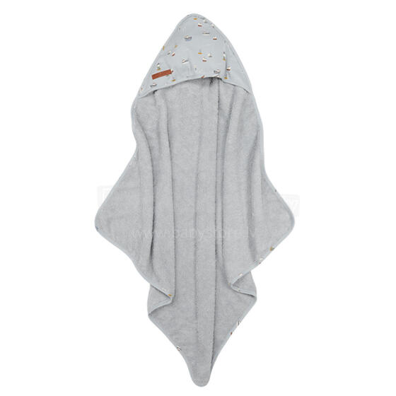 Little Dutch Hooded Towel  Art.TE50621640 Pure Soft  Детское Полотенце после купания с капюшоном 75x75см