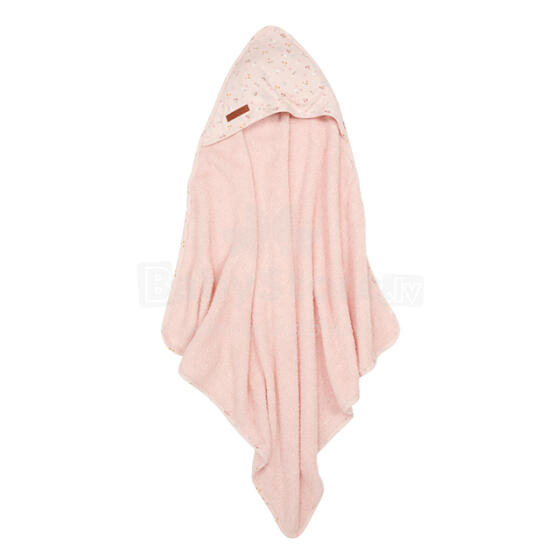 Little Dutch Hooded Towel  Art.TE50621550 Little Pink Flowers  Детское Полотенце после купания с капюшоном 75x75см