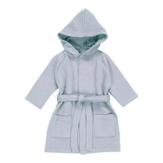 Little Dutch  Bathrobe Art.TTE51142004 Soft Blue  Детский  халатик с капюшоном 86/92см