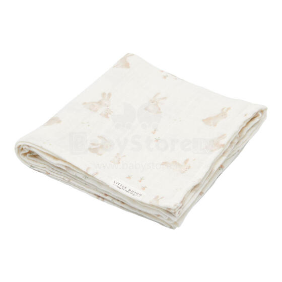 Little Dutch Muslin Swaddles Art.TE51903023 Happy Bunny (120x120 cm)