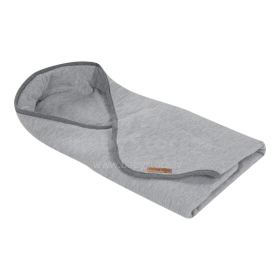 Little Dutch Swaddle Blanket Art.3021 Grey Melange Детское хлопковое одеяло/плед 108x95cм