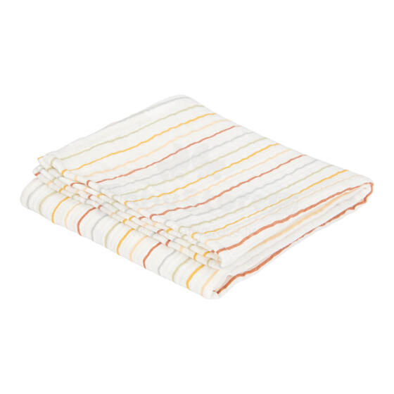 Little Dutch Muslin Swaddles Art.TE50402002 Sunny Stripes Aukščiausios kokybės muslino vyniojimo sauskelnės iš bambuko, 1 vnt. (120x120 cm)