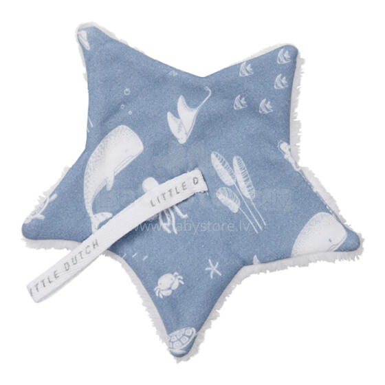 Little Dutch  Pacifier Cloth Art.TE20220640 Ocean Blue Клипса для детской пустышки из натурального хлопка