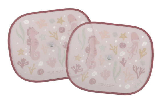 Little Dutch Cars Sunshades Art.125889 Ocean Dream Pink  Saules aizsargs automašīnā, 2gb