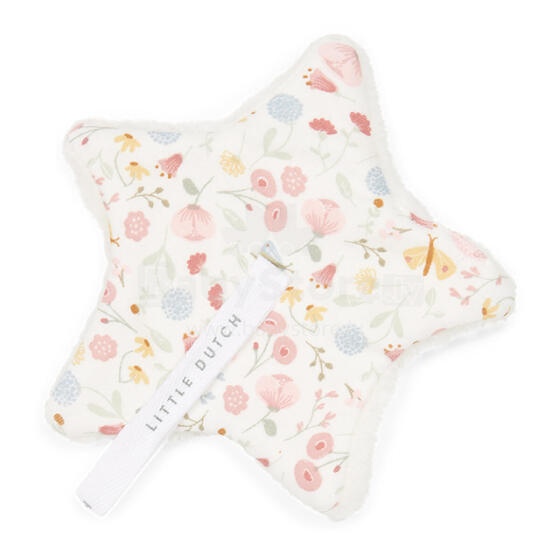 Little Dutch  Pacifier Cloth Art.TE20221450 Butterflies Клипса для детской пустышки из натурального хлопка