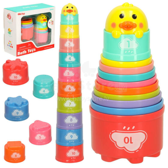 Ikonka Art.KX3590 Jenga bath toy