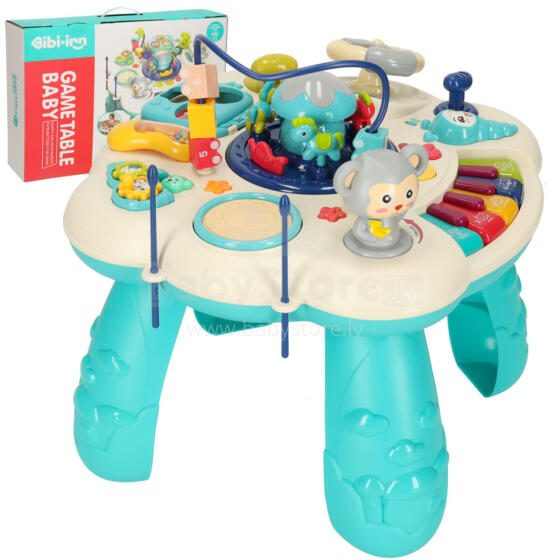 Ikonka Art.KX3601_1 Educational interactive table for children with sound blue