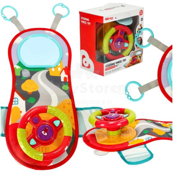 Ikonka Art.KX3608 Interactive mat with baby steering wheel for the car waterproof