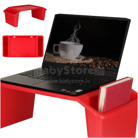 Ikonka Art.KX3410 Laptop table with organiser mobile red