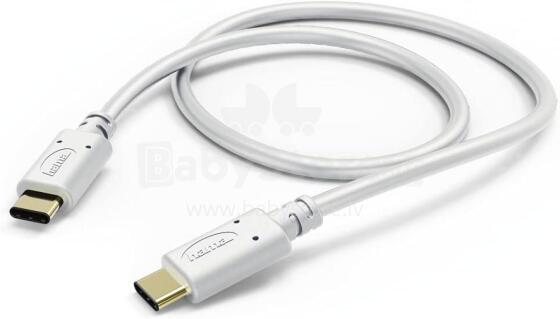 Hama 00183328 Charging/Data Cable, USB Type-C - USB Type-C 1.5m White