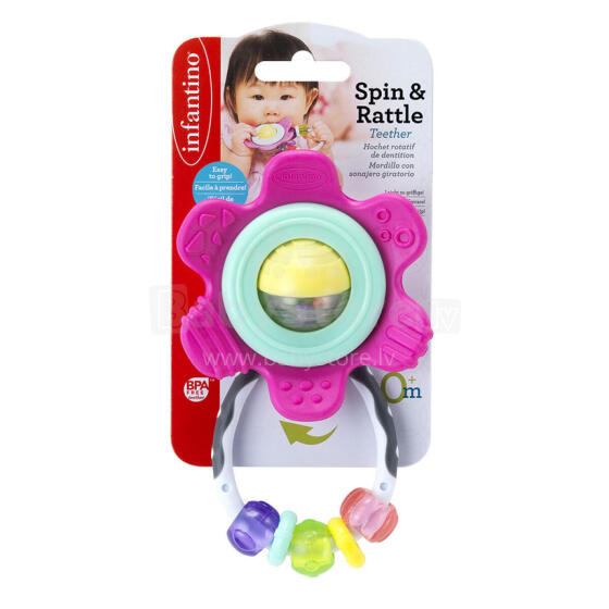 INFANTINO Spin & rattle teether, ass