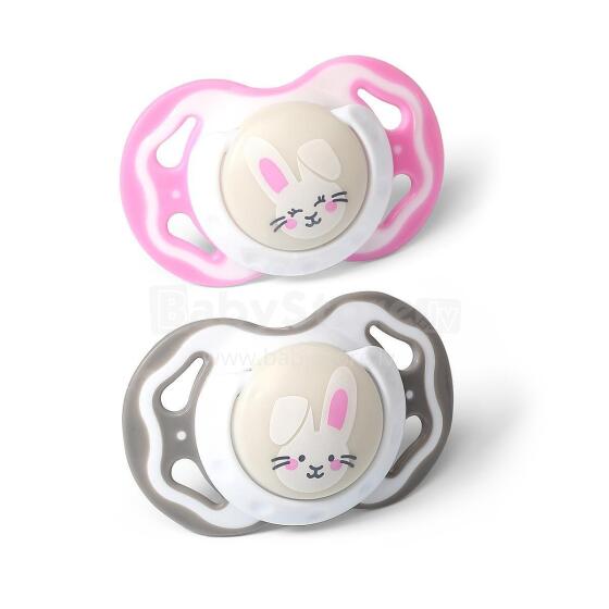 Symmetrical silicone soother 3-6m