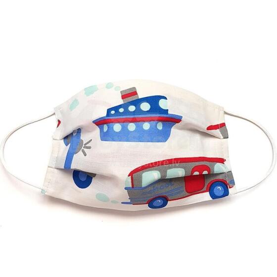 MamoTato child face mask with filter pocket cars