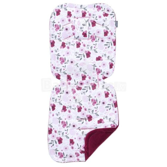 Stroller liner (32x82) flowers orphan, dark red