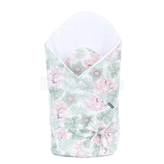 Wrap blanket Premium, Flowers in leaves