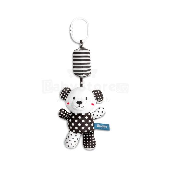 BLACK & WHITE STROLLER PENDANT, BEAR, 32cm