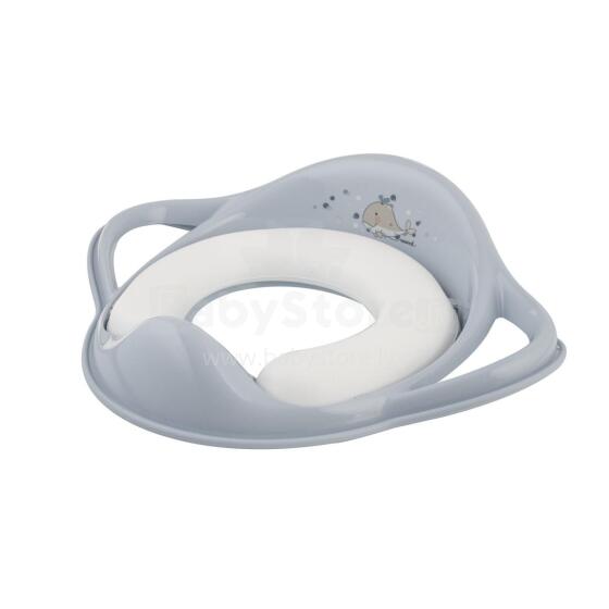 Maltex Padded toilet trainer seat steel gray with steel gray rubbers 6130_90