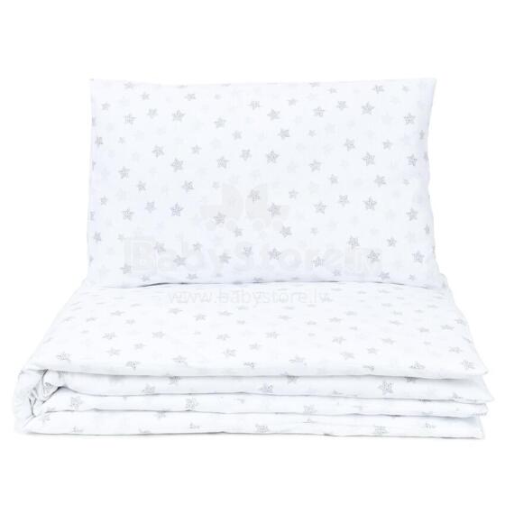 2pcs bedding set (A) small stars, white