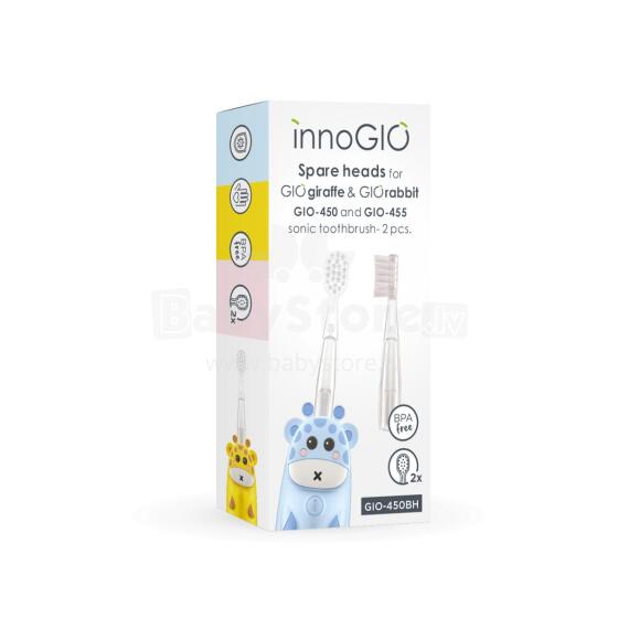 InnoGio Spare heads for GIOgiraffe & GIOrabbit toothbrush for children GIO-450BH