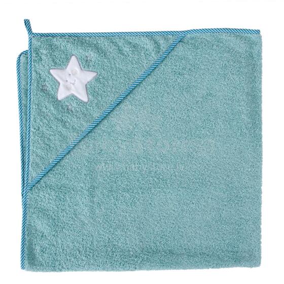 Bath towel (100x100) Smiley Star aqua