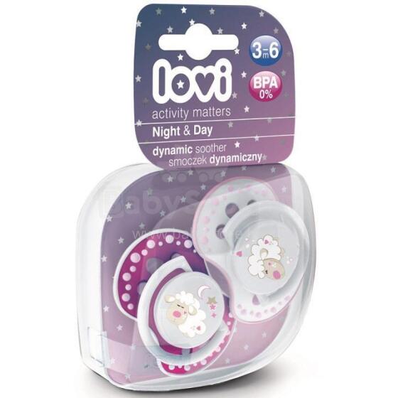 LOVI dynamic soother silicone (2 pcs) 3-6m Night & Day 22/810girl